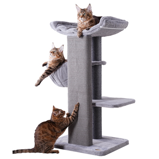 Heavy Duty Cat Tree with Hammock - Gray — image 1