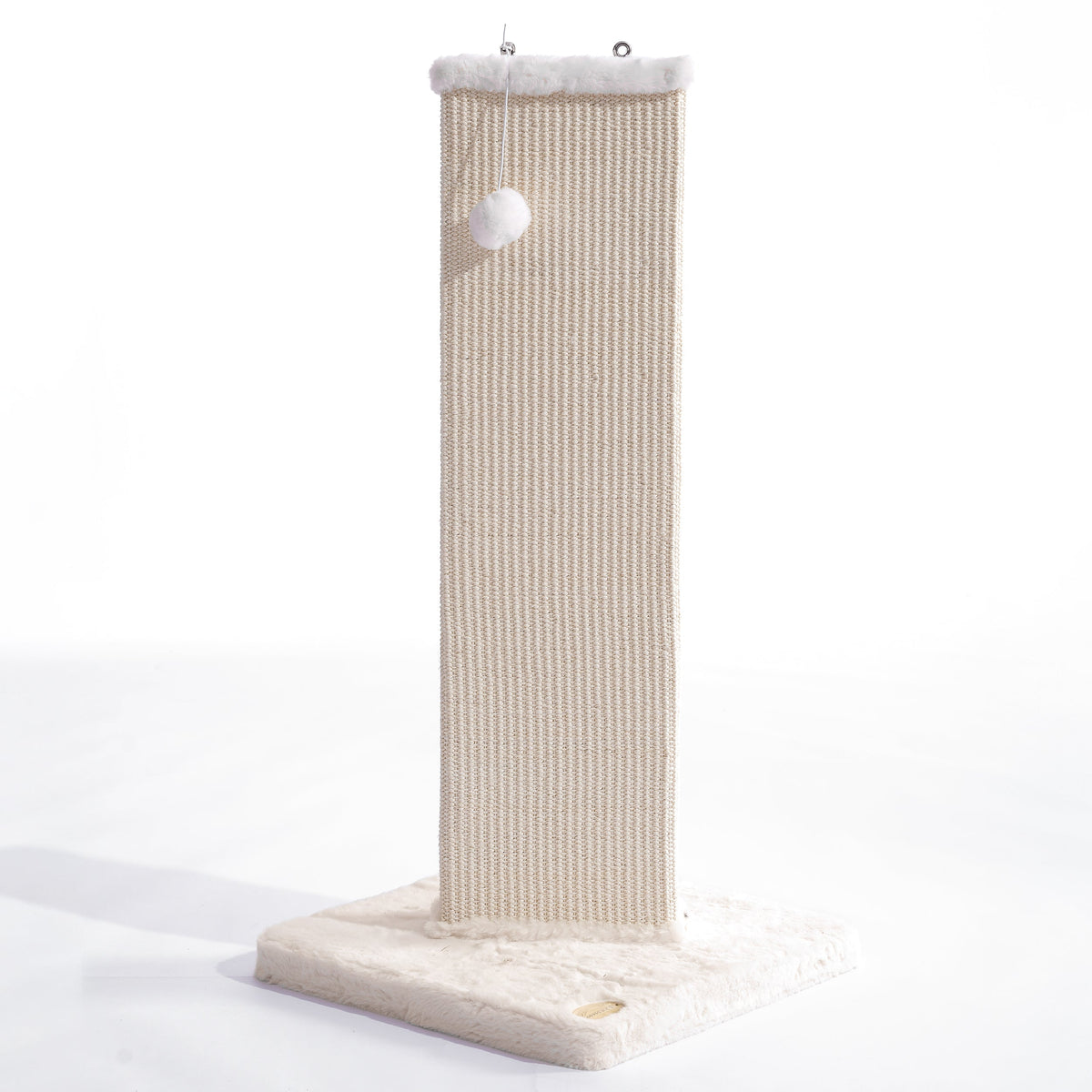32.7-Inch Tall Sisal Cat Scratching Post - Off-White — image 1