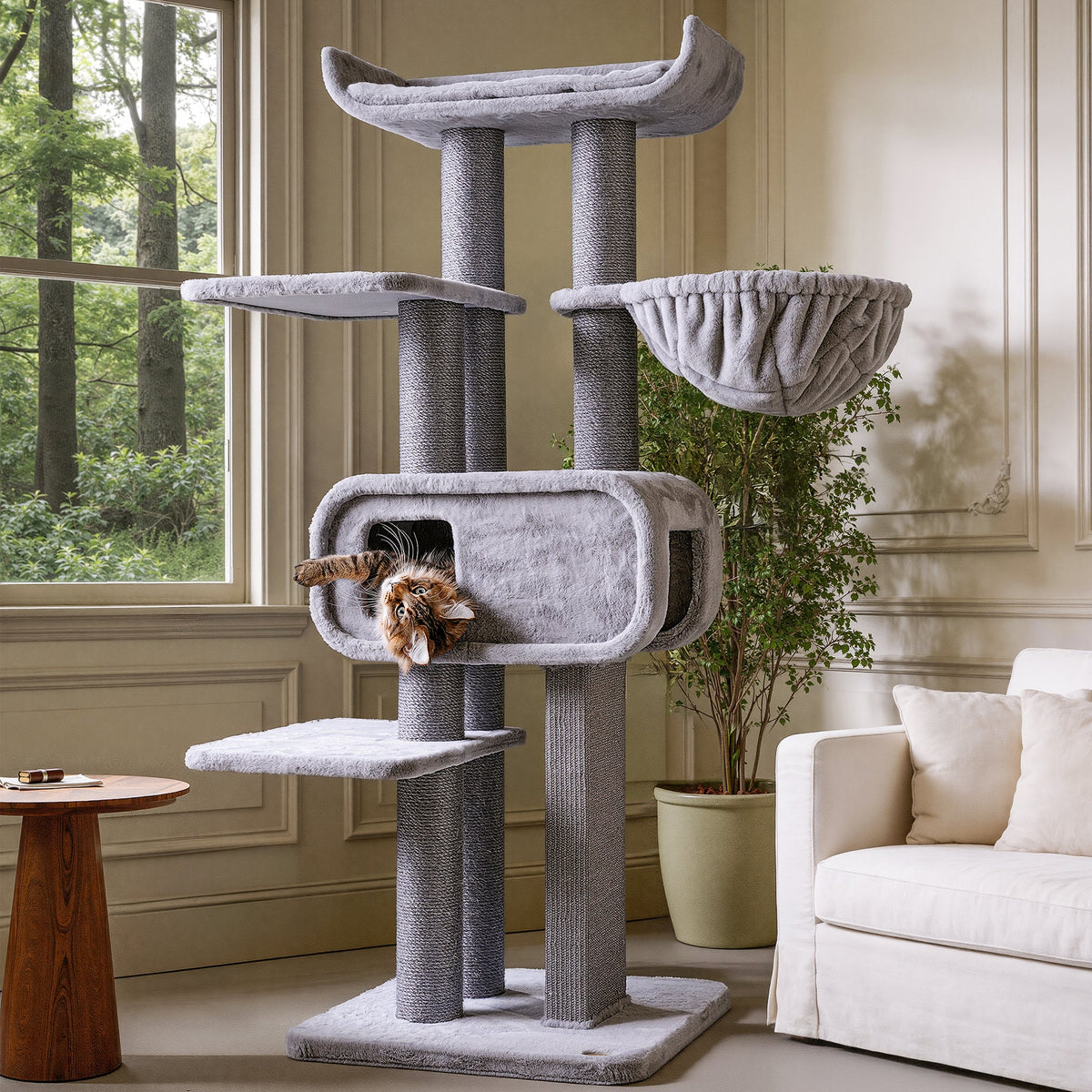 Large Cat Tree with Condo and Top Perch — image 2