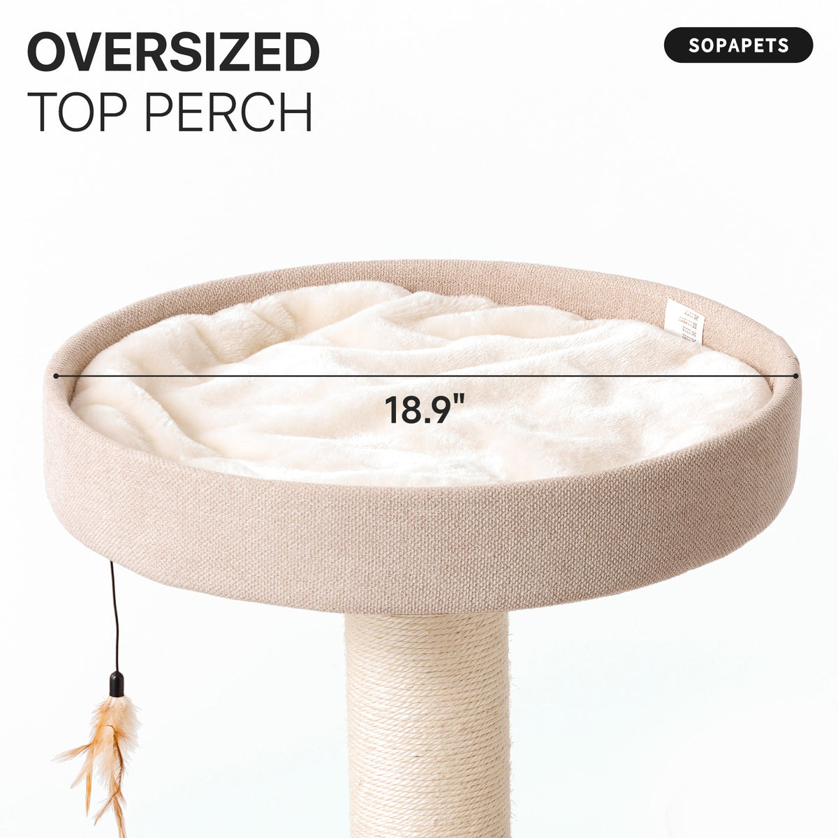 Heavy Duty Cat Tree for Large Cats - Beige — image 3