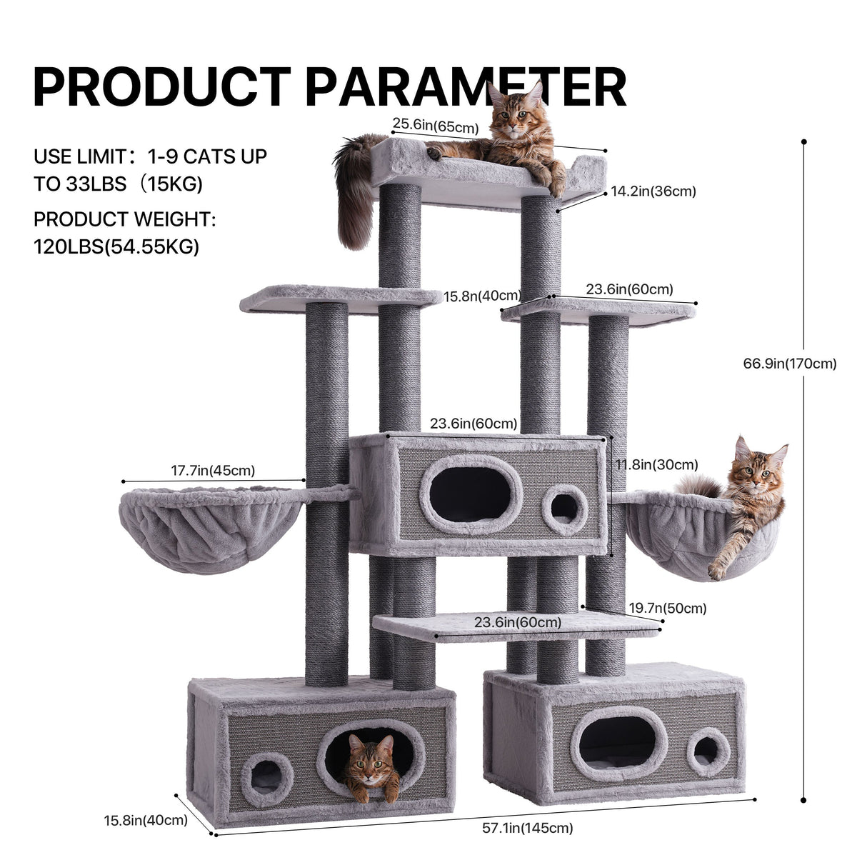 Extra Large Multi-Level Cat Tree for Multi-Cat Homes — image 5
