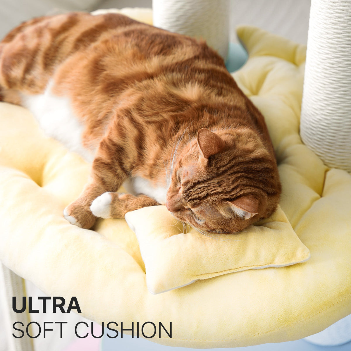 Modern Cat Tree with Clear Bowl and Condo - Multicolor — image 8