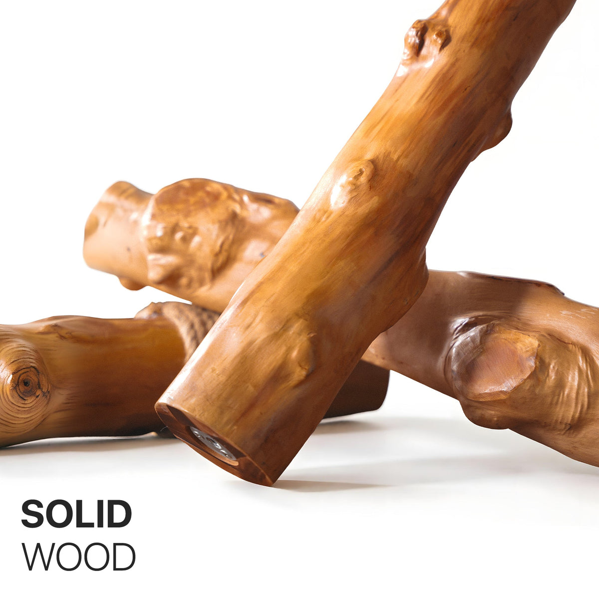 Natural Wood Multi-Level Cat Tree with Hammock - Beige — image 8